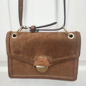 Aldo Nilitia Brown Suede Crossbody Bag